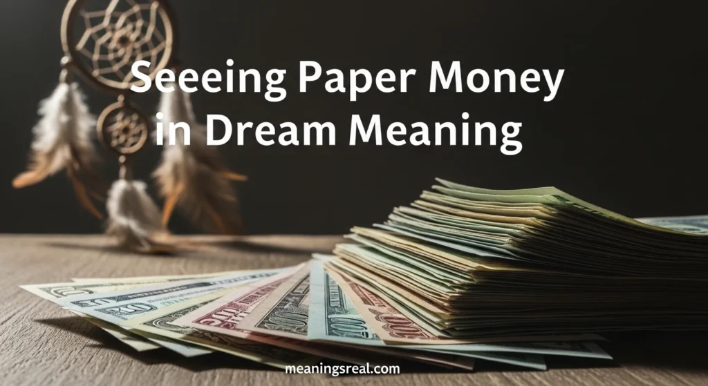 Seeing Paper Money in Dream Meaning