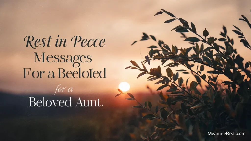 Rest in Peace Messages for a Beloved Aunt