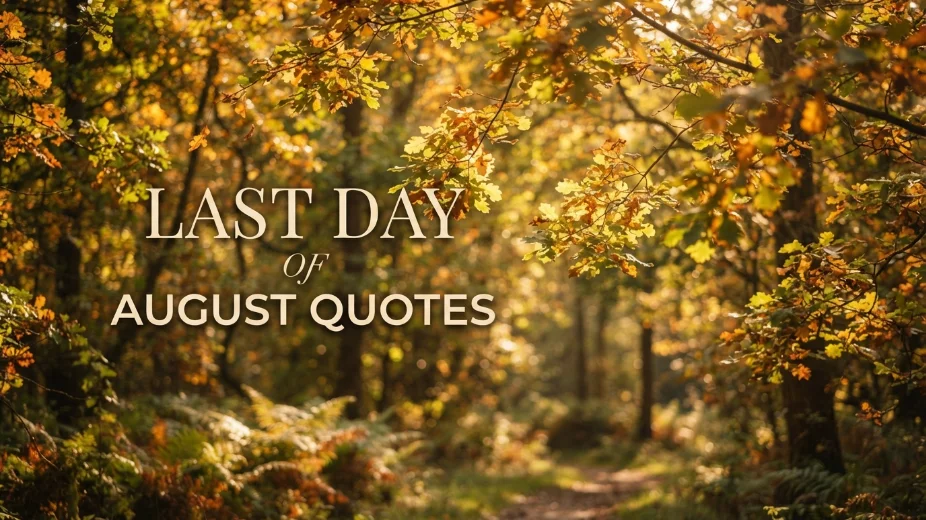 Last Day of August Quotes