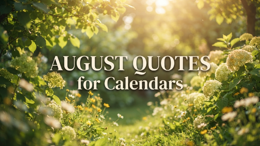 August Quotes for Calendars