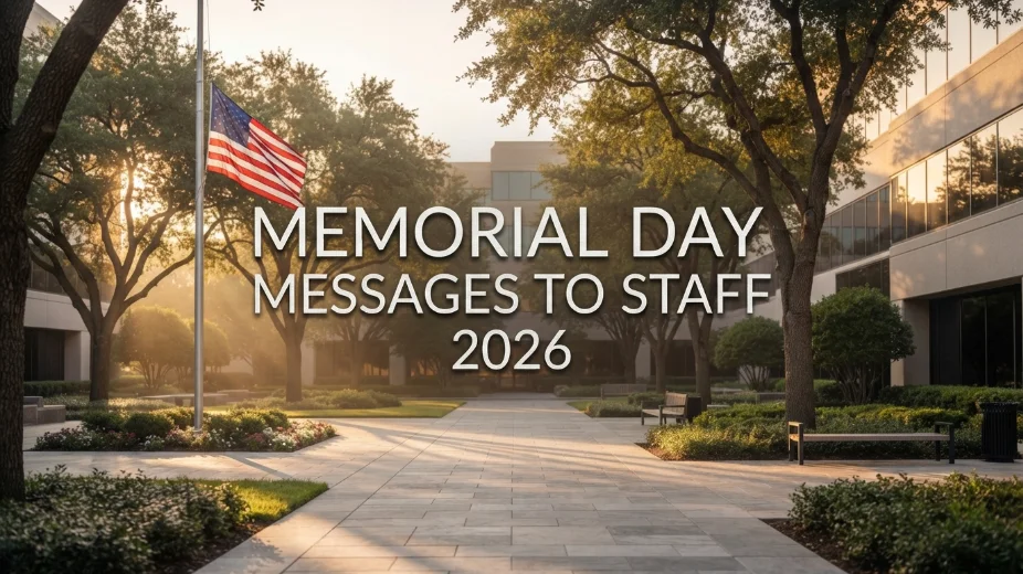 Memorial Day Messages to Staff 2026: