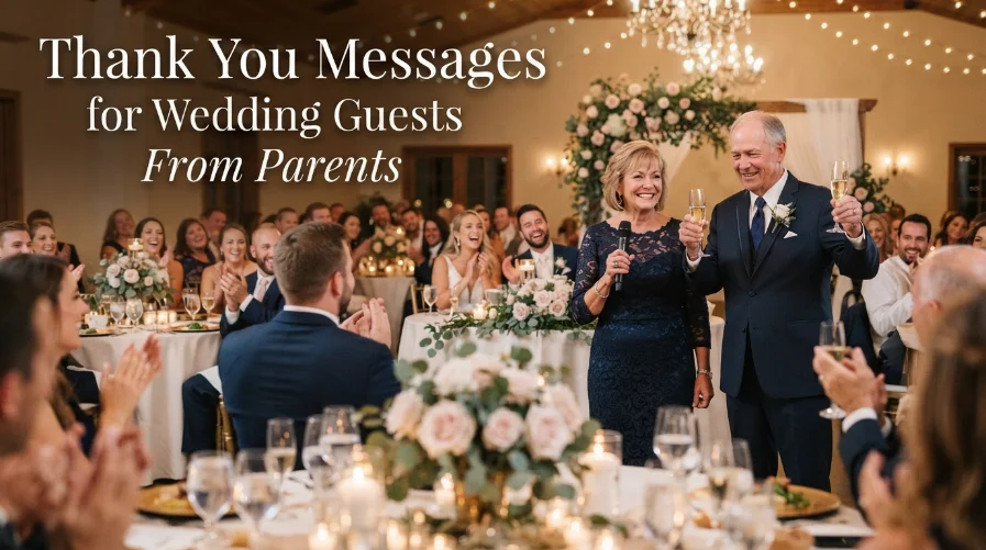 Thank You Messages for Wedding Guests From Parents